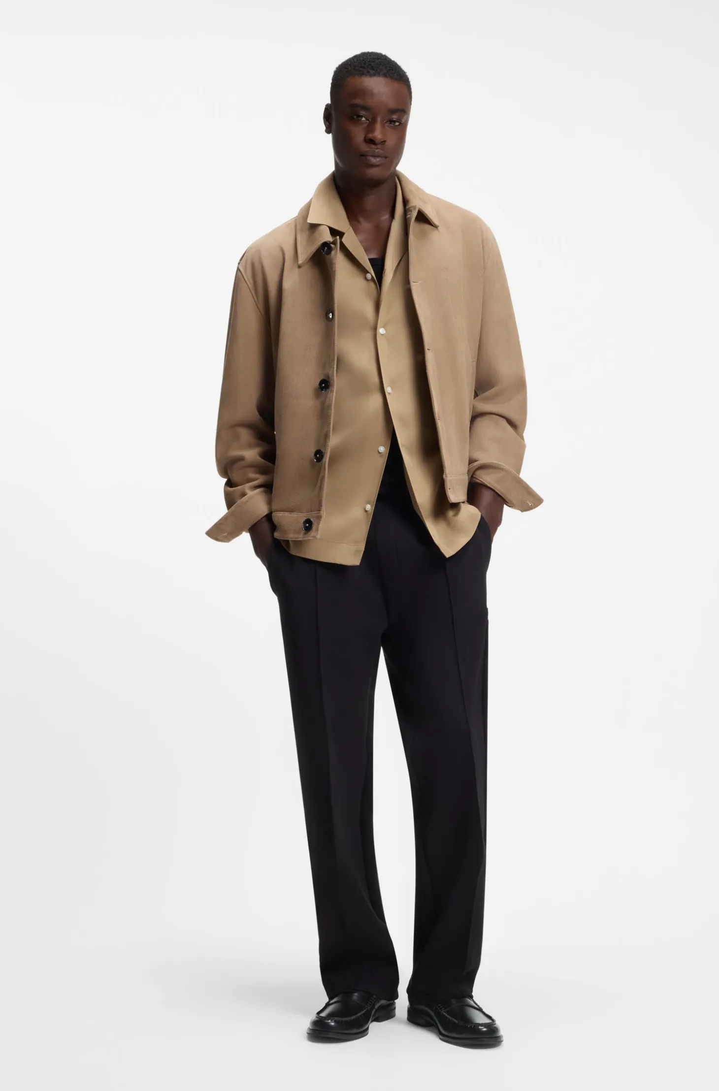 Penny loafers in brush-off leather