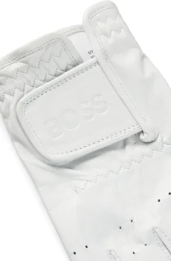 Perforated glove in nappa leather with riptape closure