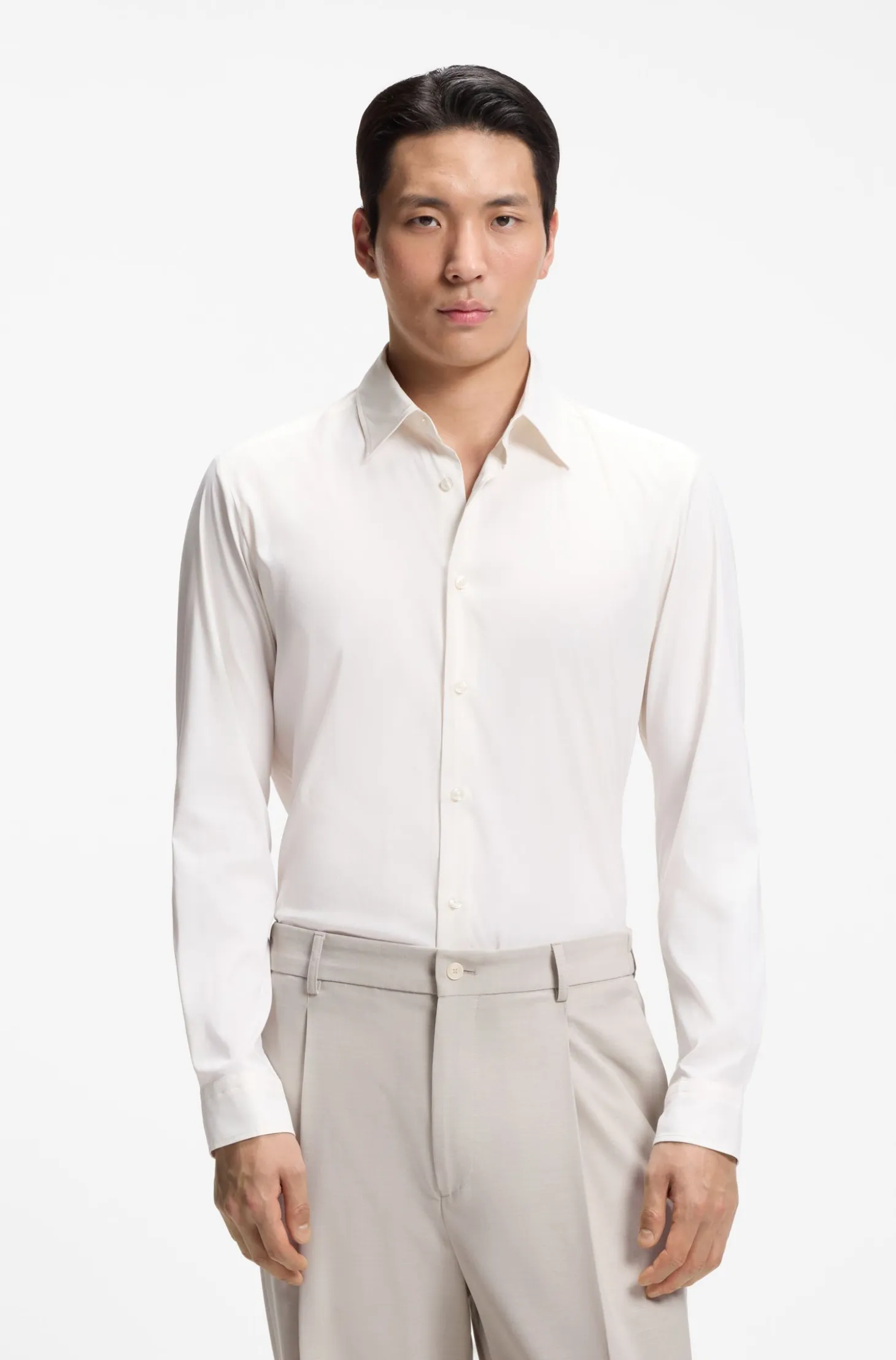 Performance regular-fit shirt with micro pattern