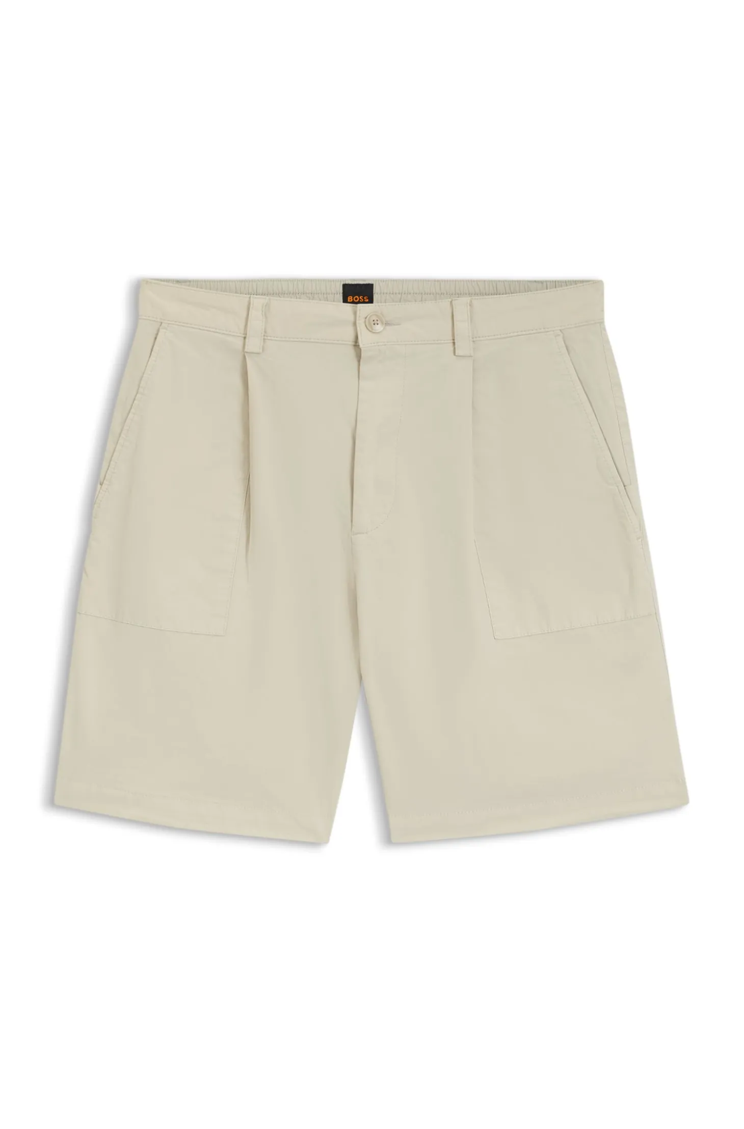 Pleated shorts with comfort waistband