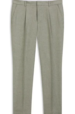 Pleat-front trousers in a linen blend