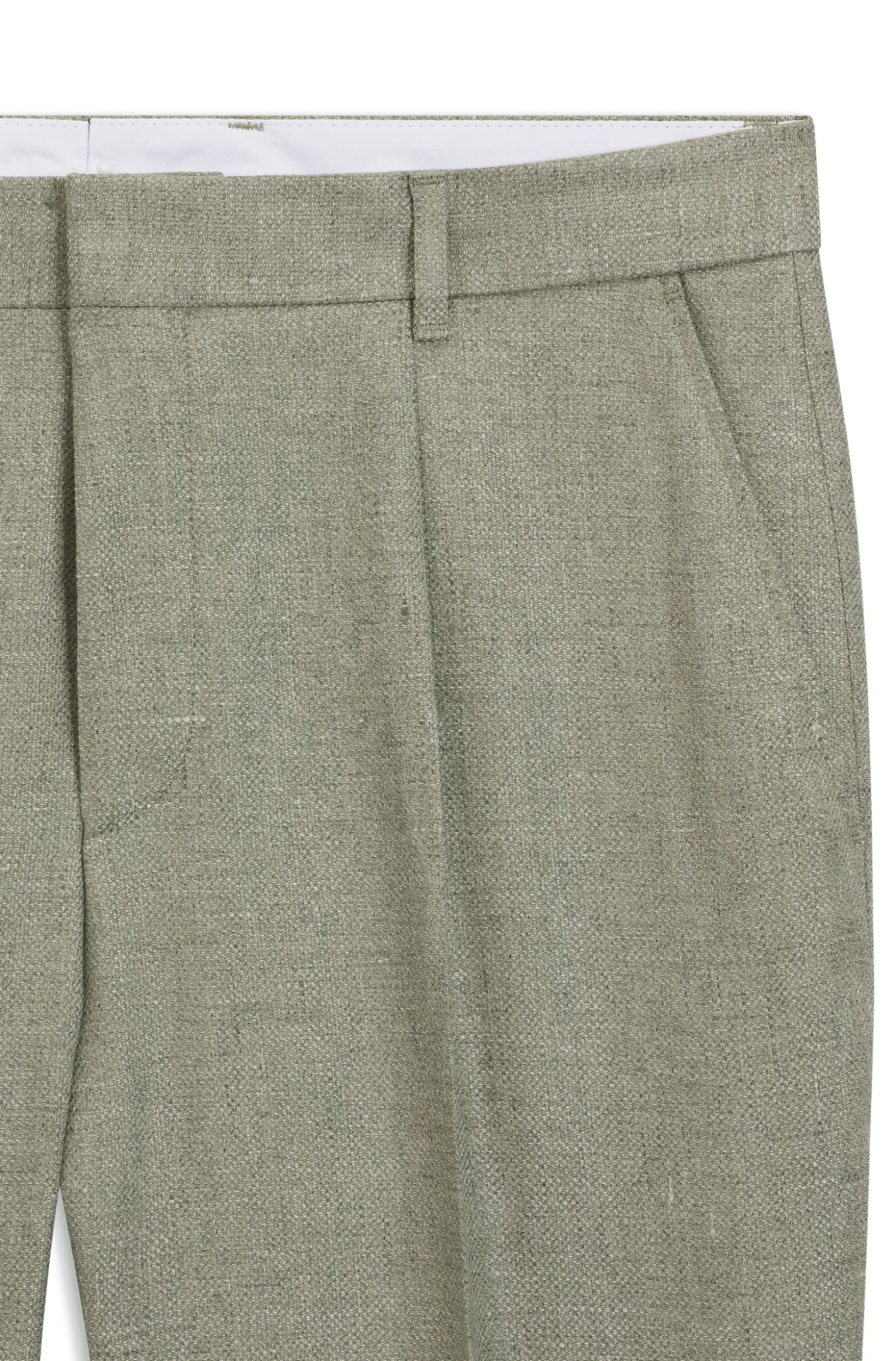 Pleat-front trousers in a linen blend