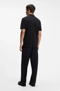 Polo shirt in cotton piqué with logo detail