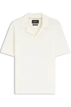 Polo shirt in Italian-made cotton and linen
