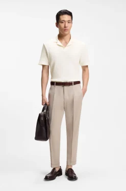 Polo shirt in Italian-made cotton and linen