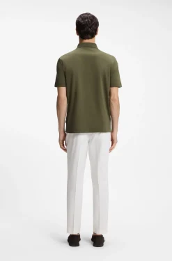 Polo shirt in mercerised cotton with Double B monogram