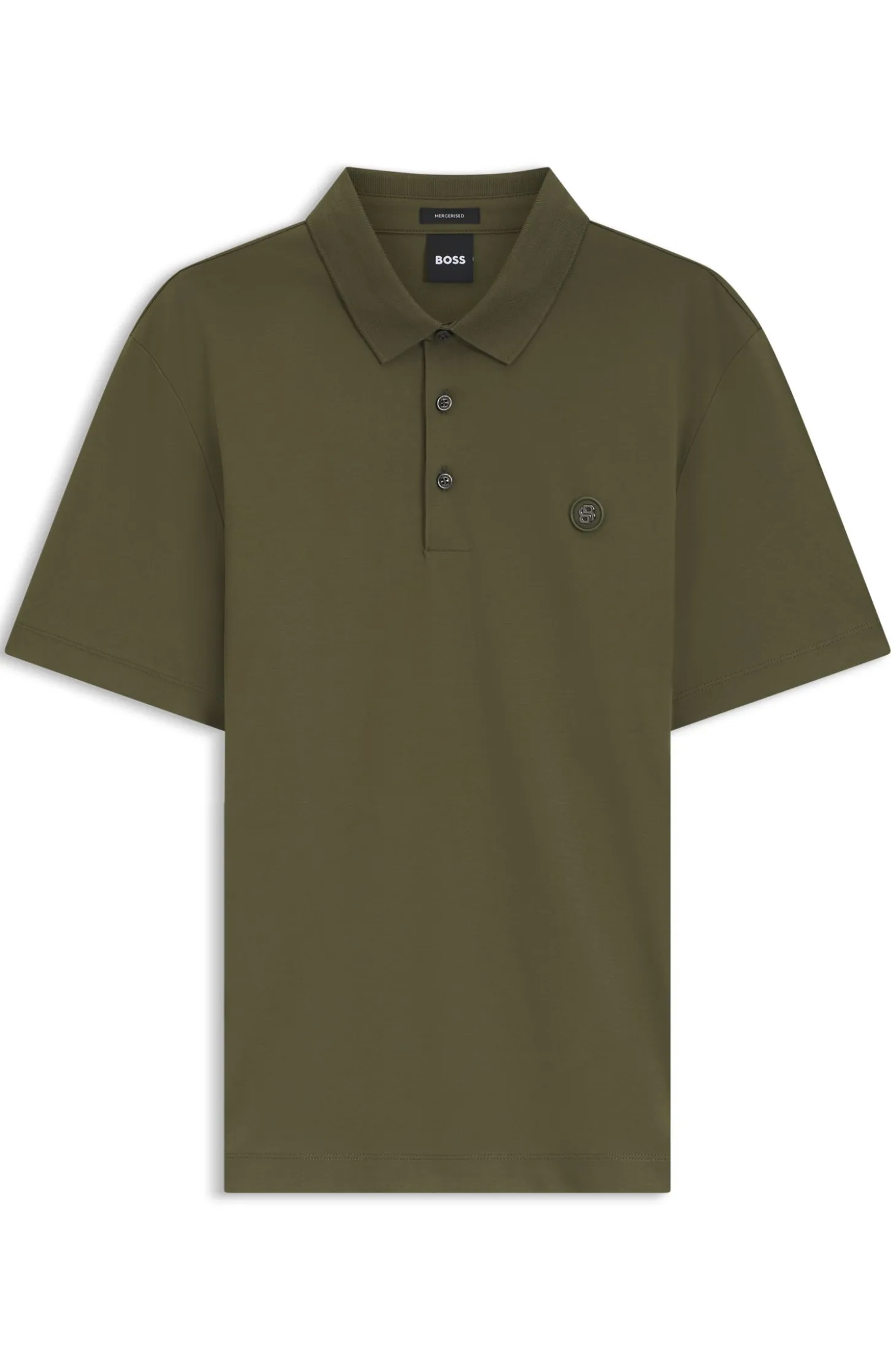 Polo shirt in mercerised cotton with Double B monogram