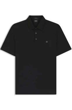 Polo shirt in mercerised cotton with Double B monogram