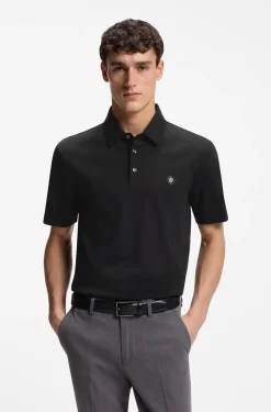 Polo shirt in mercerised cotton with Double B monogram
