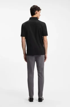 Polo shirt in mercerised cotton with Double B monogram