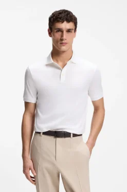 Polo shirt in mercerised cotton