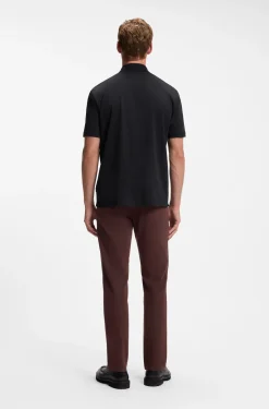 Polo shirt in mercerised cotton with Double B monogram