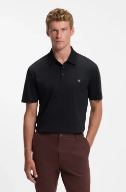 Polo shirt in mercerised cotton with Double B monogram