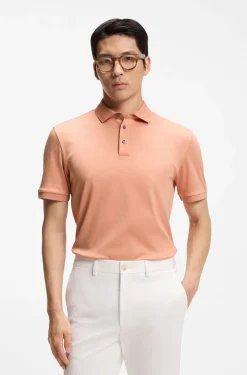 Polo shirt in mercerised cotton