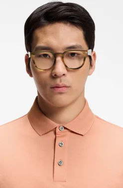 Polo shirt in mercerised cotton