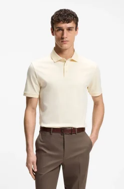 Polo shirt in mercerised cotton