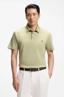 Polo shirt in mercerised cotton with Double B monogram