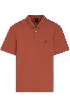 Polo shirt in mercerised cotton with Double B monogram