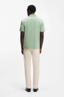 Polo shirt in mercerised cotton with Double B monogram