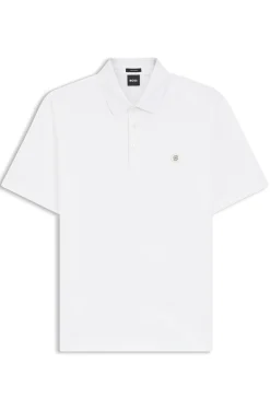 Polo shirt in mercerised cotton with Double B monogram