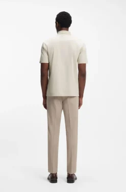 Polo shirt in mercerised cotton with Double B monogram