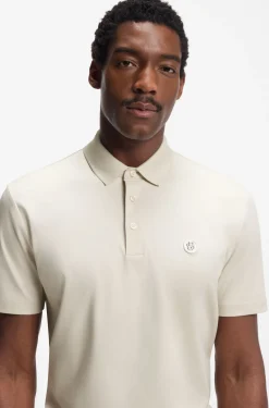 Polo shirt in mercerised cotton with Double B monogram