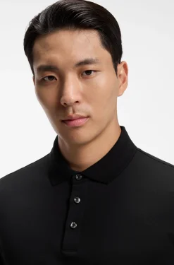 Polo shirt in mercerised cotton