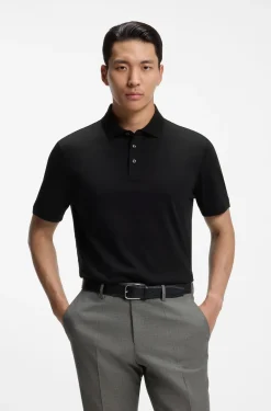 Polo shirt in mercerised cotton