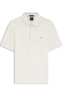 Polo shirt in mercerised cotton with Double B monogram
