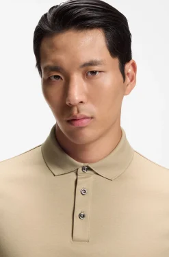 Polo shirt in mercerised cotton