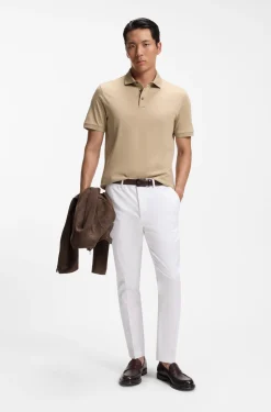 Polo shirt in mercerised cotton