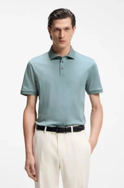 Polo shirt in mercerised cotton