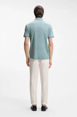Polo shirt in mercerised cotton
