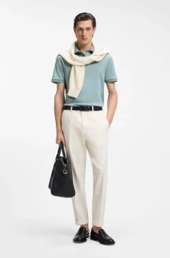 Polo shirt in mercerised cotton
