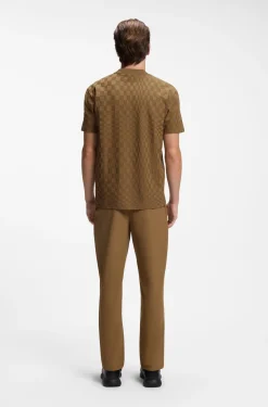 Porsche x BOSS cotton T-shirt with Pasha pattern