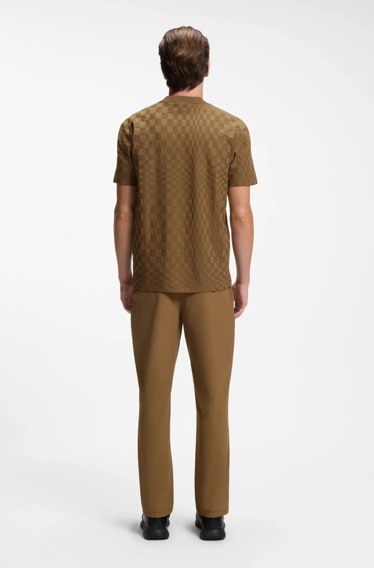 Porsche x BOSS cotton T-shirt with Pasha pattern