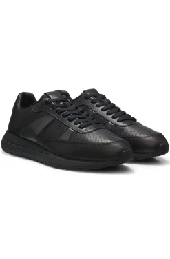Porsche x BOSS leather trainers with perforated details