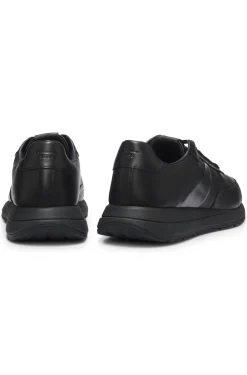 Porsche x BOSS leather trainers with perforated details