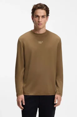 Porsche x BOSS long-sleeved T-shirt with gloss logo