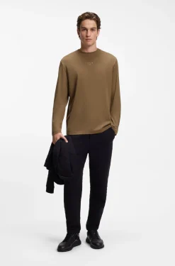 Porsche x BOSS long-sleeved T-shirt with gloss logo