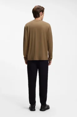 Porsche x BOSS long-sleeved T-shirt with gloss logo