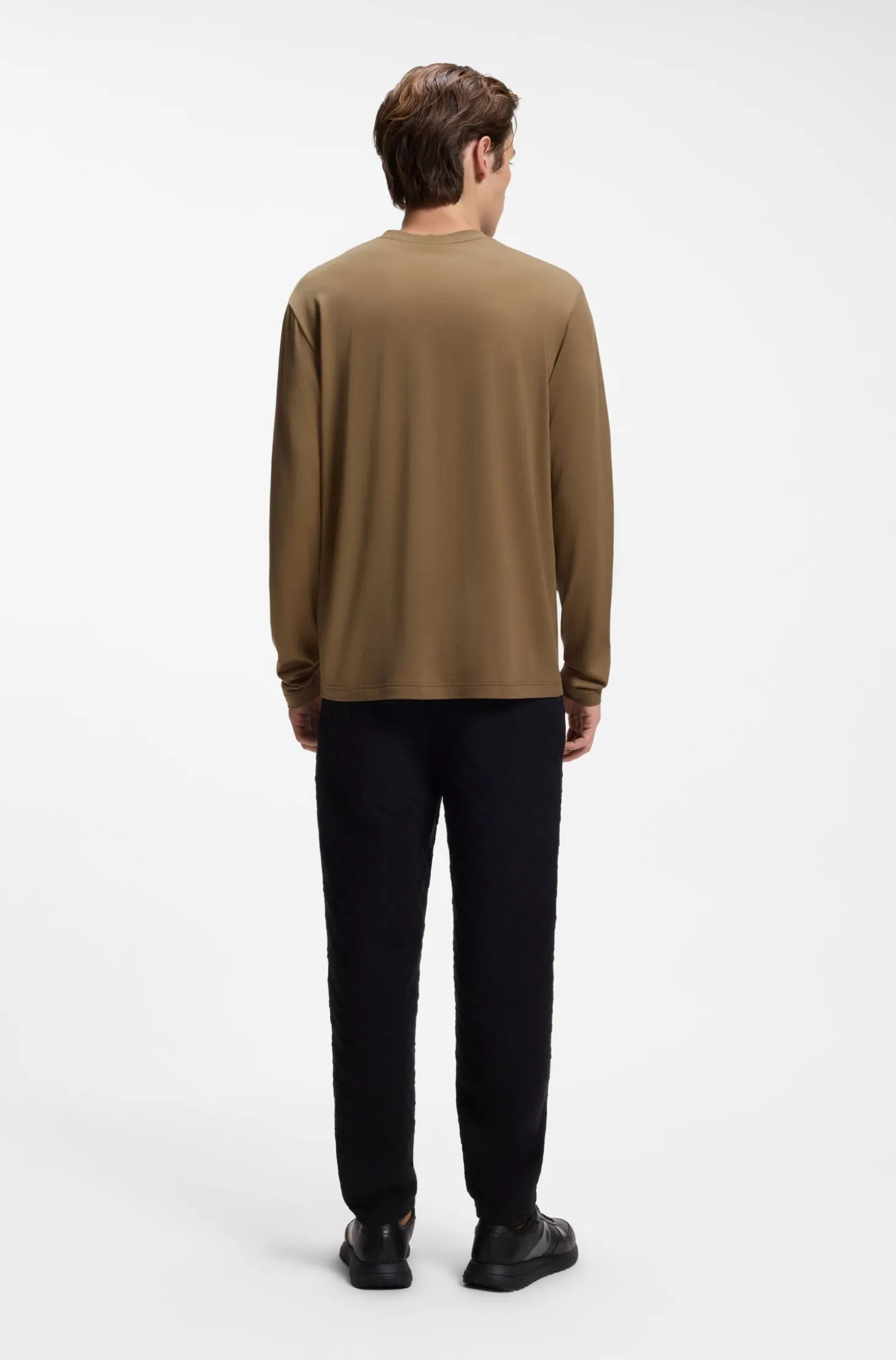 Porsche x BOSS long-sleeved T-shirt with gloss logo