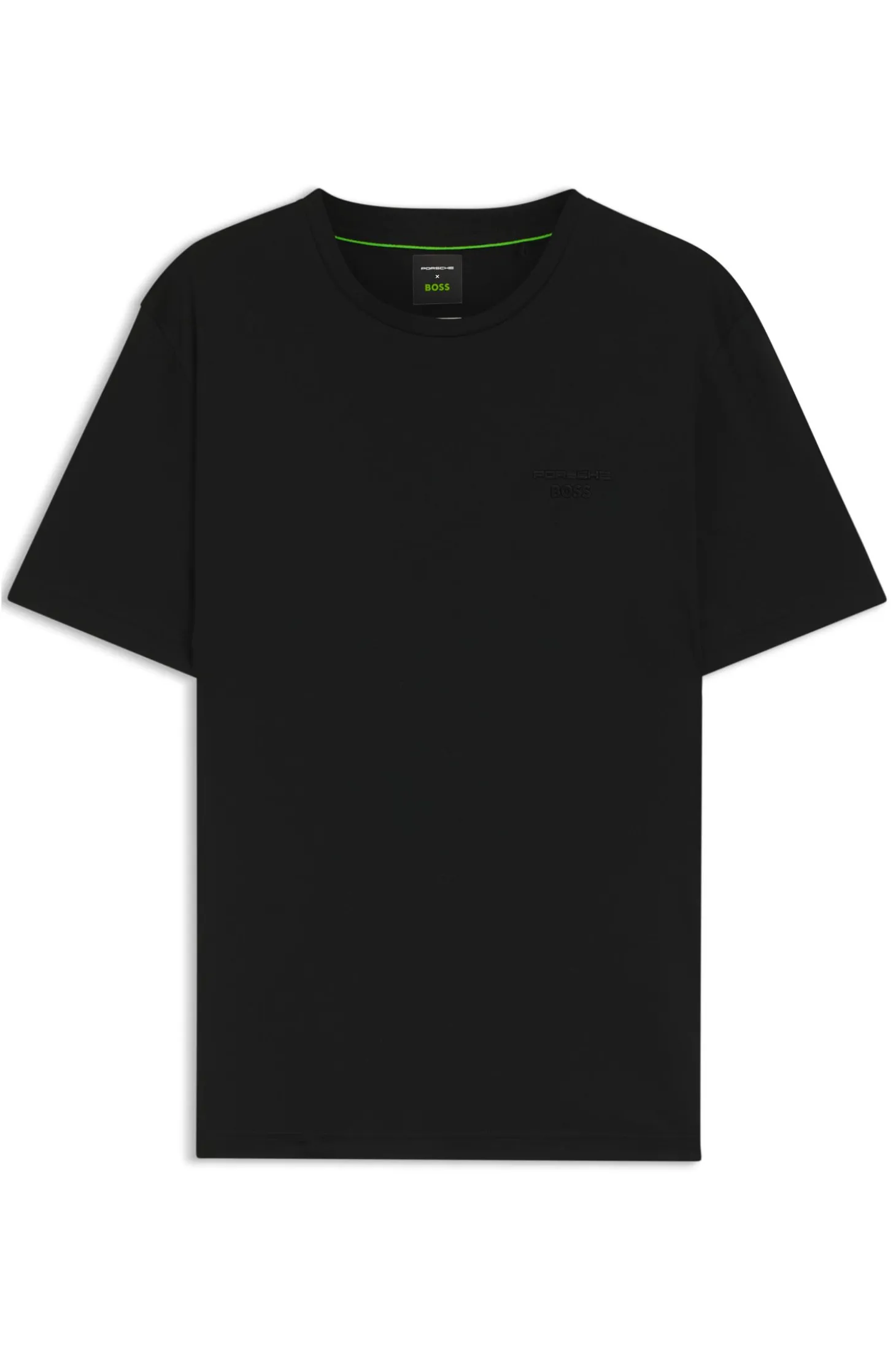 Porsche x BOSS mercerised-cotton T-shirt with reflective branding