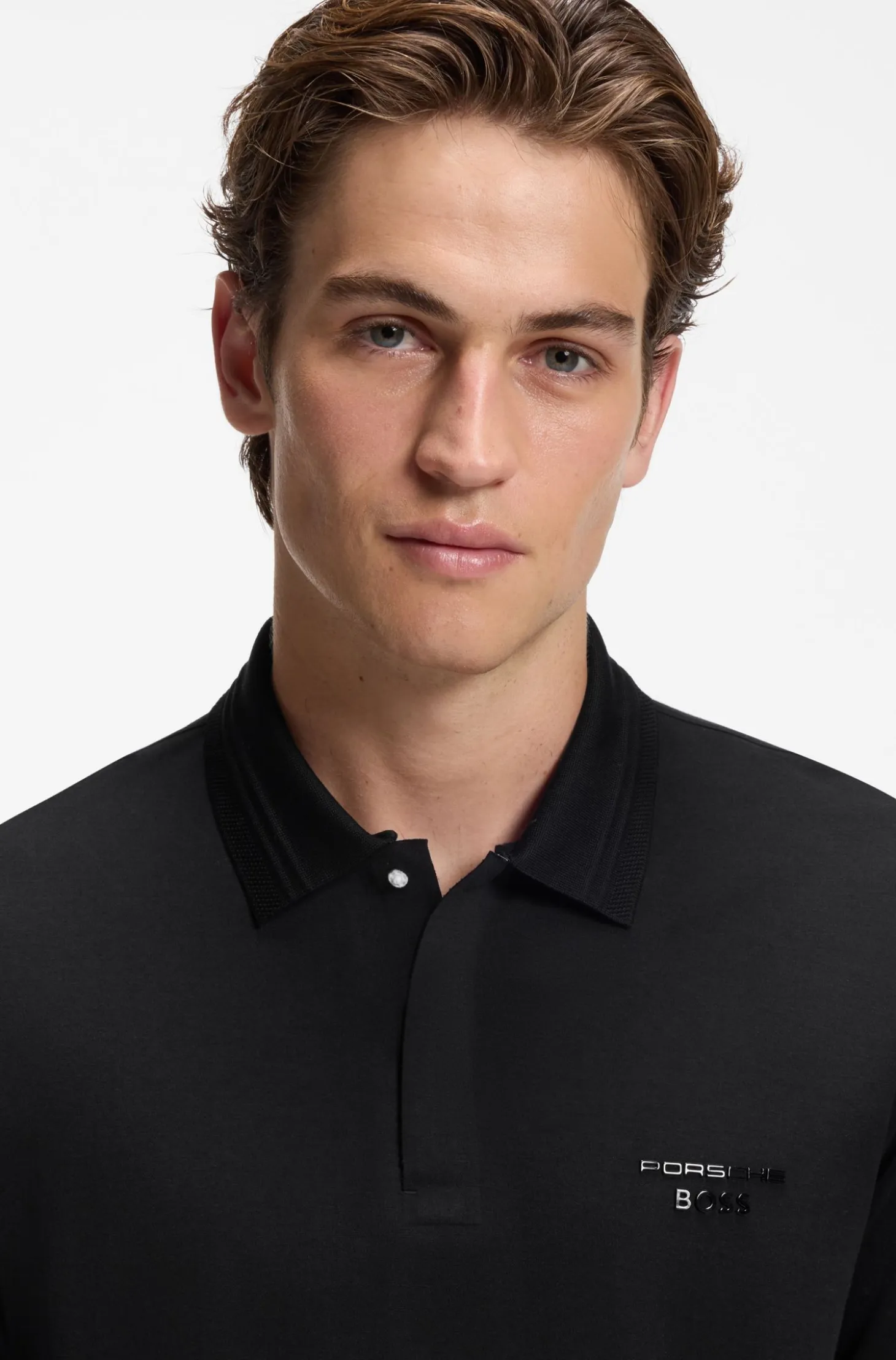 Porsche x BOSS polo shirt with gloss branding