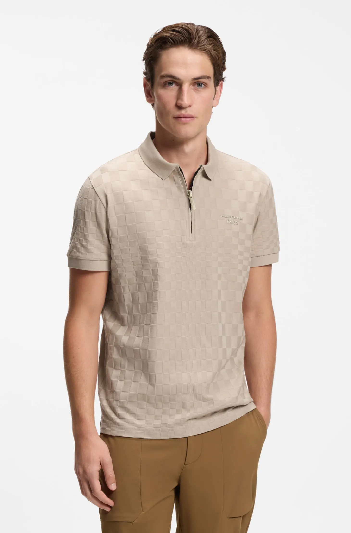 Porsche x BOSS polo shirt with Pasha pattern