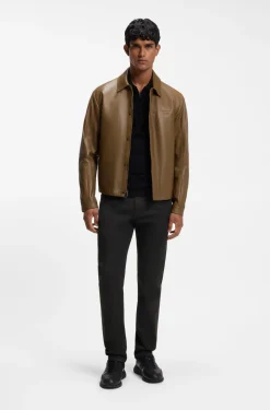 Porsche x BOSS tapered-fit trousers in stretch denim