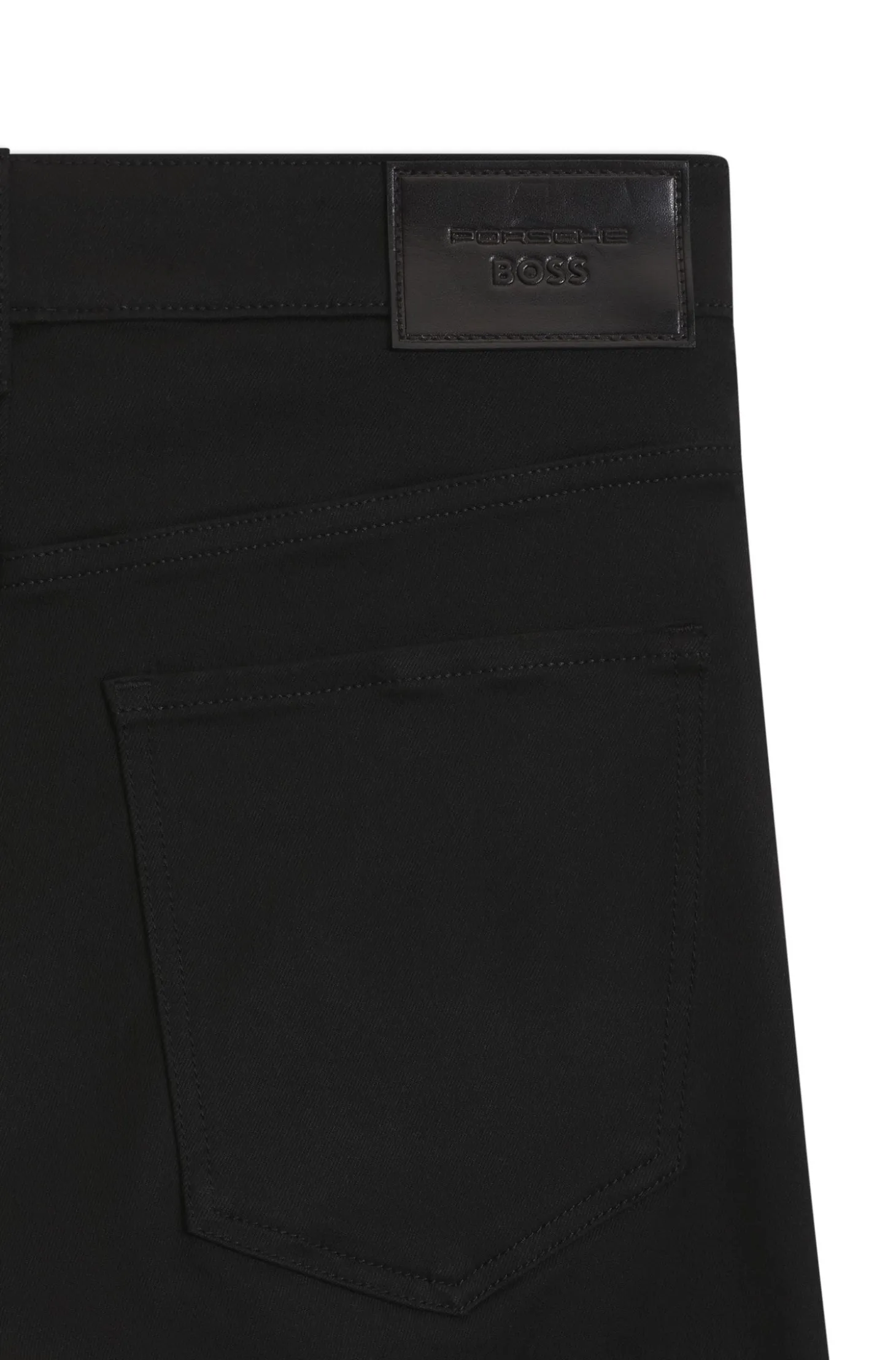 Porsche x BOSS tapered-fit trousers in stretch denim