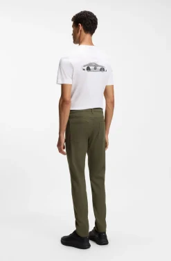Porsche x BOSS tapered-fit trousers in stretch denim