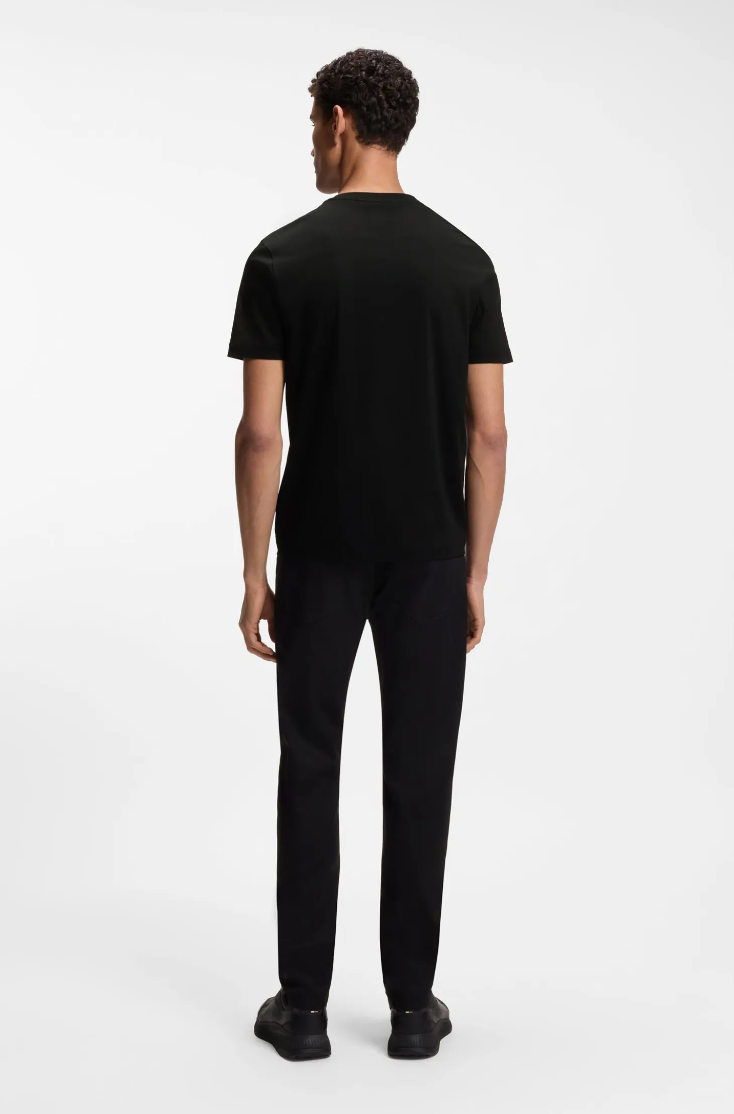 Porsche x BOSS T-shirt in mercerized cotton with reflective graphic print