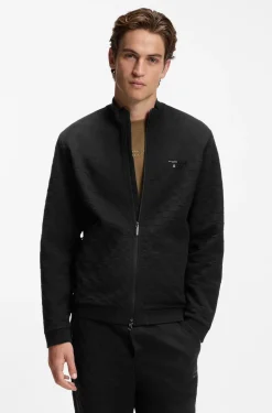 Porsche x BOSS zip-up sweatshirt with Pasha-check jacquard